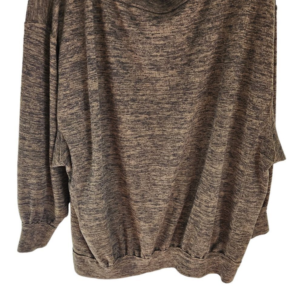 Free People Sweater Green Medium Oversized Long Sleeve Longline Pullover - Picture 3 of 9